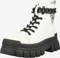 Dockers By Gerli Enkellaarsjes Veterlaarsjes Dames Wit