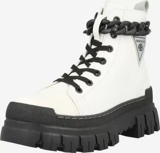 Dockers By Gerli Enkellaarsjes Veterlaarsjes Dames Wit -dockers By Gerli Shop 3ec81377f3a4437ed94a4c9c0e48f1d4